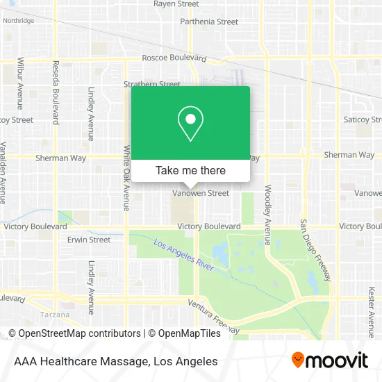 AAA Healthcare Massage map