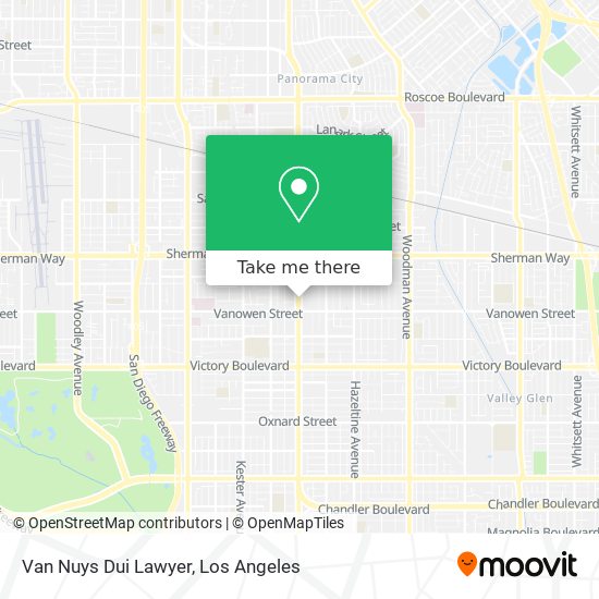 Van Nuys Dui Lawyer map