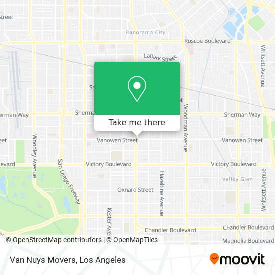 Van Nuys Movers map