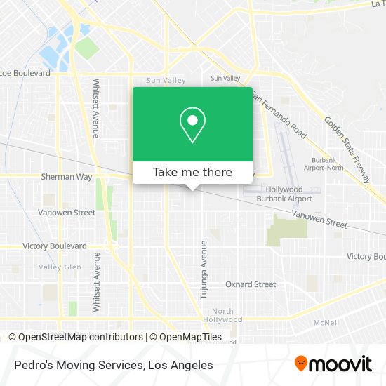 Pedro's Moving Services map