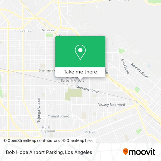 Mapa de Bob Hope Airport Parking