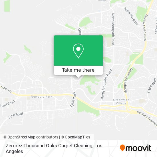 Zerorez Thousand Oaks Carpet Cleaning map