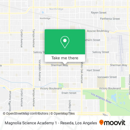 Mapa de Magnolia Science Academy 1 - Reseda