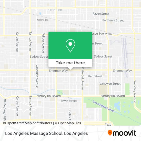 Los Angeles Massage School map