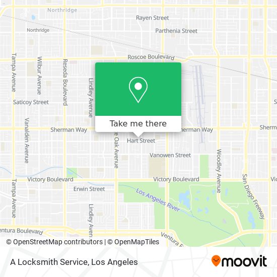 A Locksmith Service map