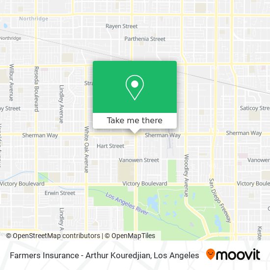 Farmers Insurance - Arthur Kouredjian map