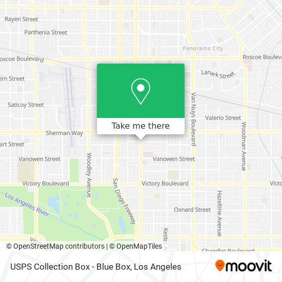 Mapa de USPS Collection Box - Blue Box