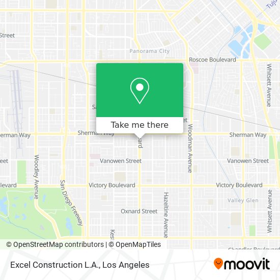 Excel Construction L.A. map