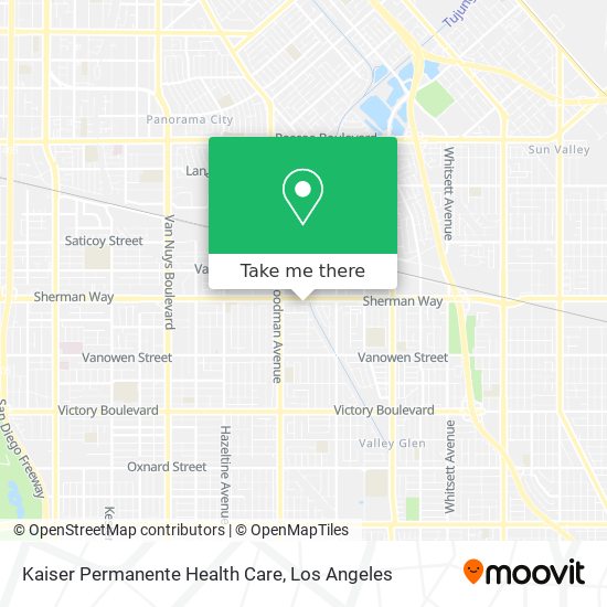 Mapa de Kaiser Permanente Health Care