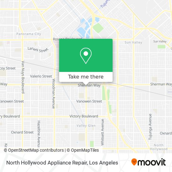 North Hollywood Appliance Repair map