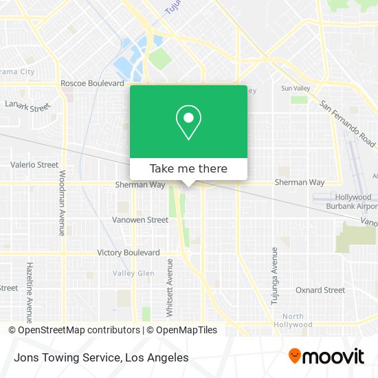 Mapa de Jons Towing Service