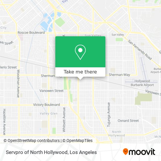 Mapa de Servpro of North Hollywood