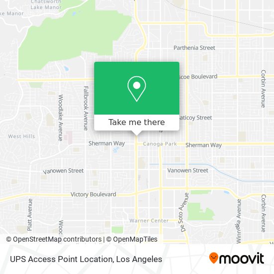 UPS Access Point Location map