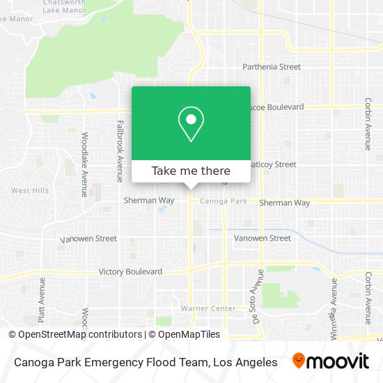 Mapa de Canoga Park Emergency Flood Team