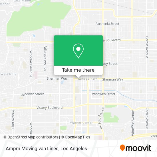 Mapa de Ampm Moving van Lines