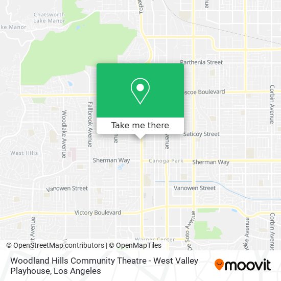 Woodland Hills Community Theatre - West Valley Playhouse map