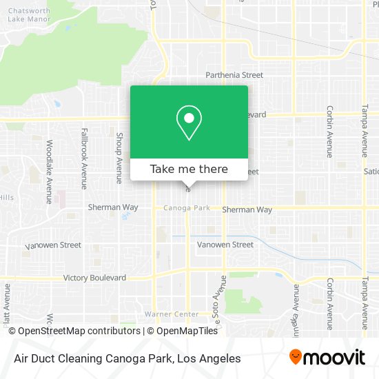 Mapa de Air Duct Cleaning Canoga Park