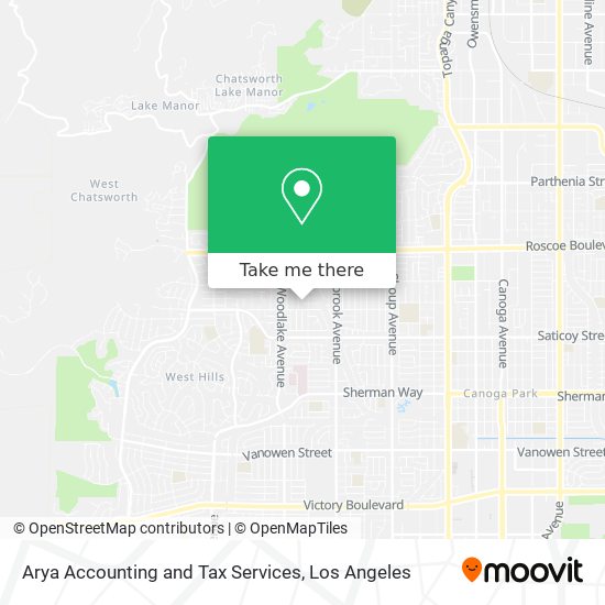 Mapa de Arya Accounting and Tax Services