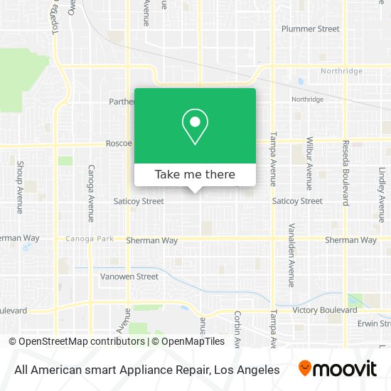 All American smart Appliance Repair map