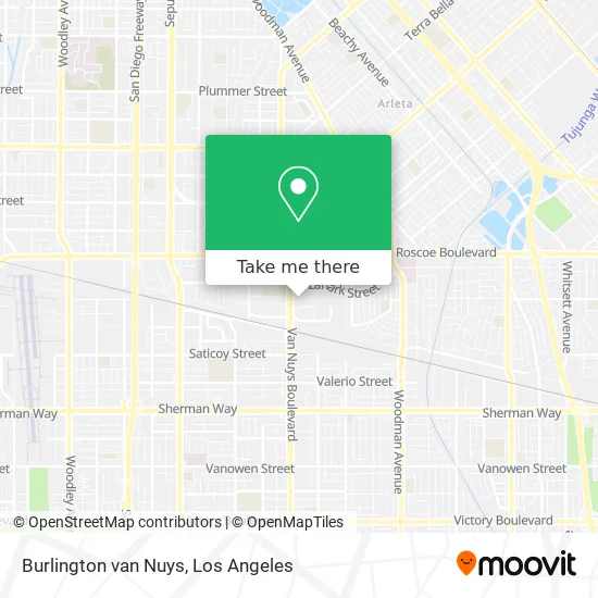 Burlington van Nuys map
