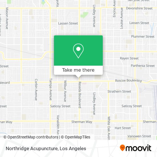 Northridge Acupuncture map