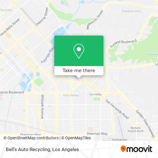 Bell's Auto Recycling map