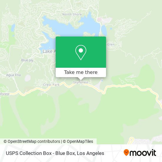 Mapa de USPS Collection Box - Blue Box