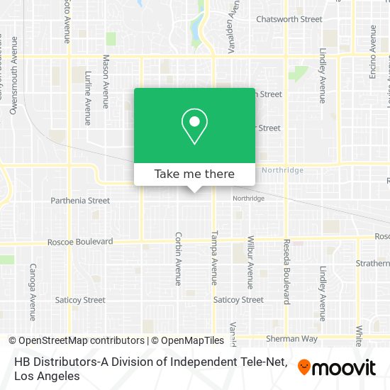 HB Distributors-A Division of Independent Tele-Net map