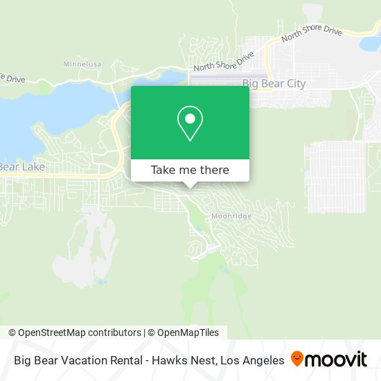 Big Bear Vacation Rental - Hawks Nest map