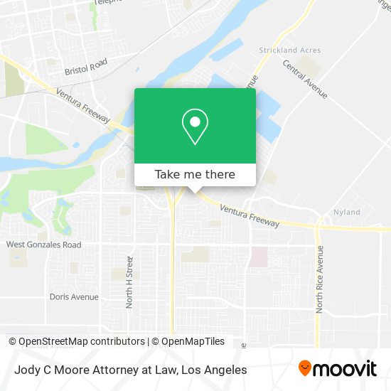 Jody C Moore Attorney at Law map