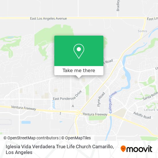 Mapa de Iglesia Vida Verdadera True Life Church Camarillo