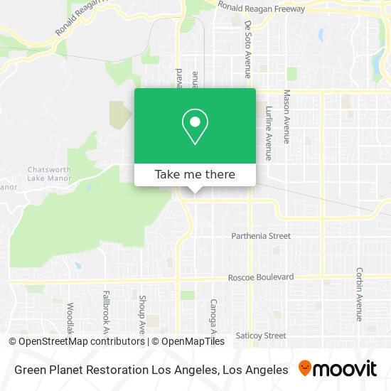 Green Planet Restoration Los Angeles map