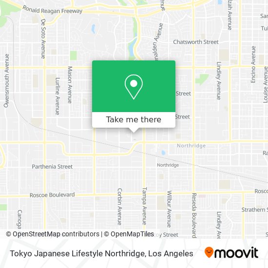 Tokyo Japanese Lifestyle Northridge map