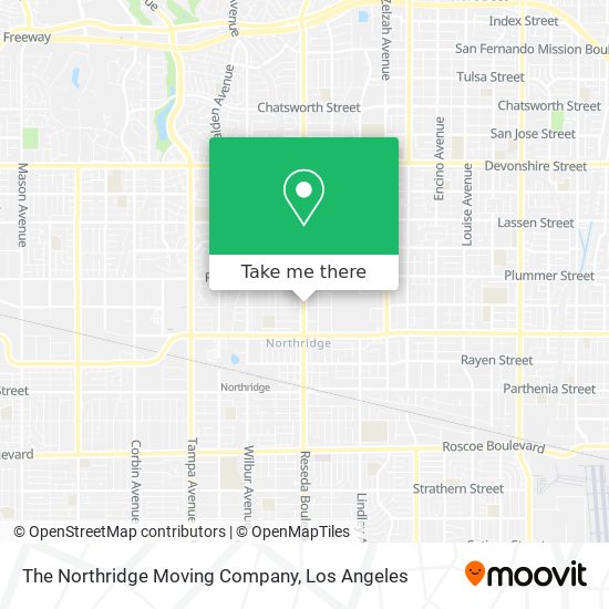 The Northridge Moving Company map