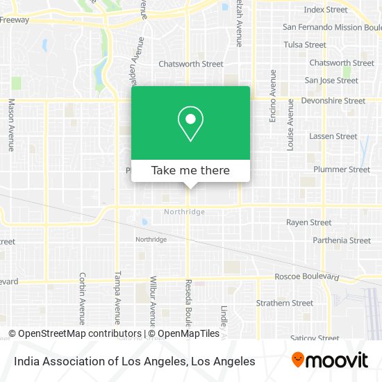 India Association of Los Angeles map