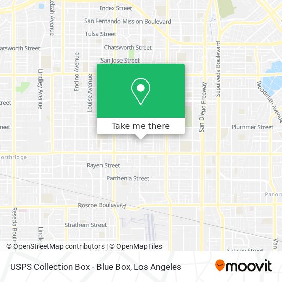 USPS Collection Box - Blue Box map