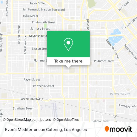 Evon's Mediterranean Catering map