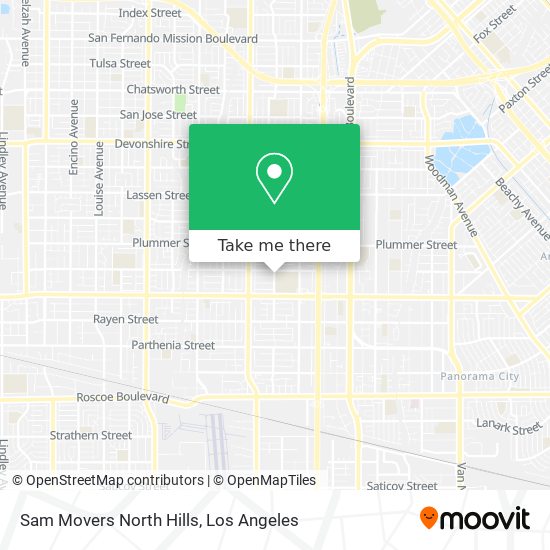 Sam Movers North Hills map