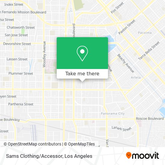 Mapa de Sams Clothing/Accessor
