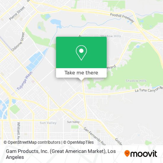 Mapa de Gam Products, Inc. (Great American Market)