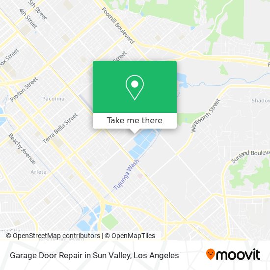 Mapa de Garage Door Repair in Sun Valley