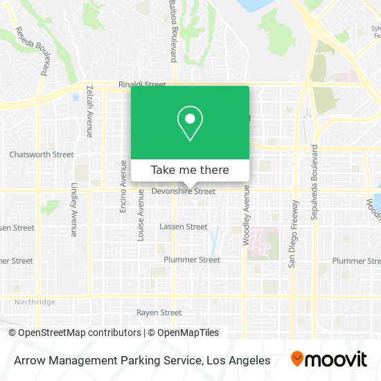 Arrow Management Parking Service map