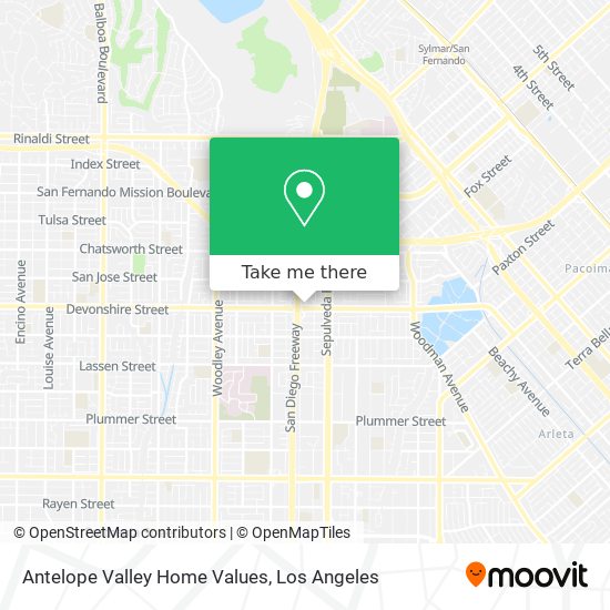 Mapa de Antelope Valley Home Values