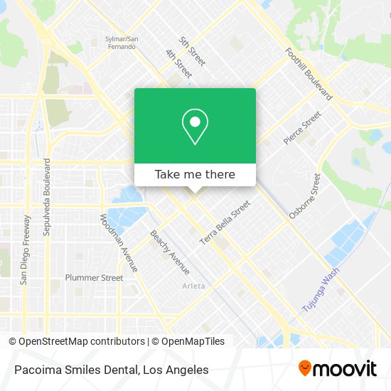 Pacoima Smiles Dental map