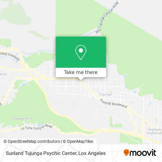 Sunland Tujunga Psychic Center map