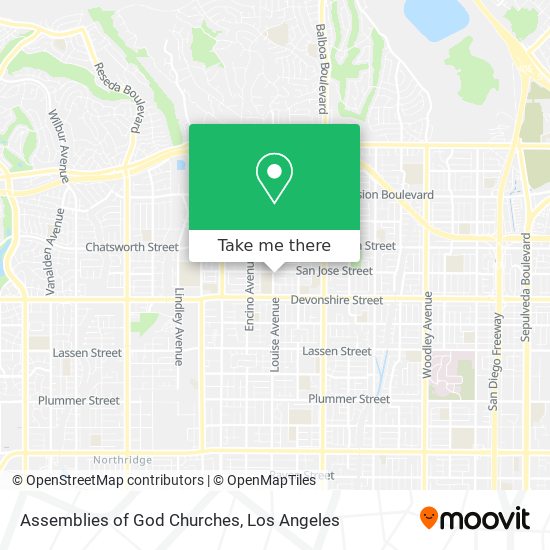 Assemblies of God Churches map