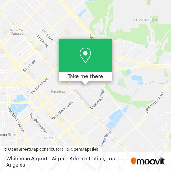 Mapa de Whiteman Airport - Airport Administration