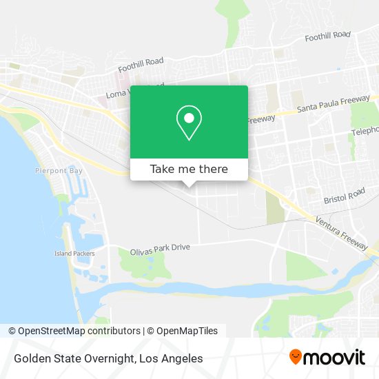 Mapa de Golden State Overnight