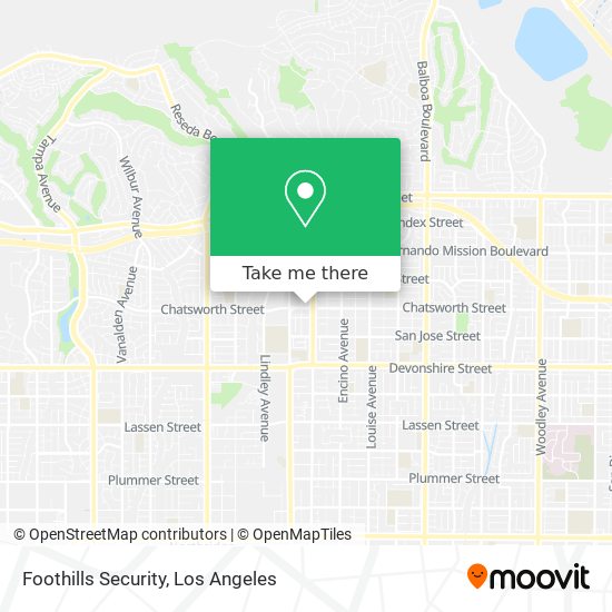 Mapa de Foothills Security