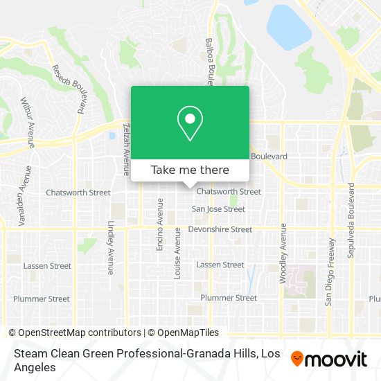 Mapa de Steam Clean Green Professional-Granada Hills